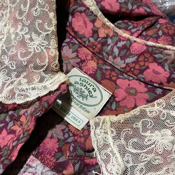 Vintage Laura Ashley Floral Boho Lace Button Up Maxi Dress ✨ Final Price ✨ - Picture 12 of 12